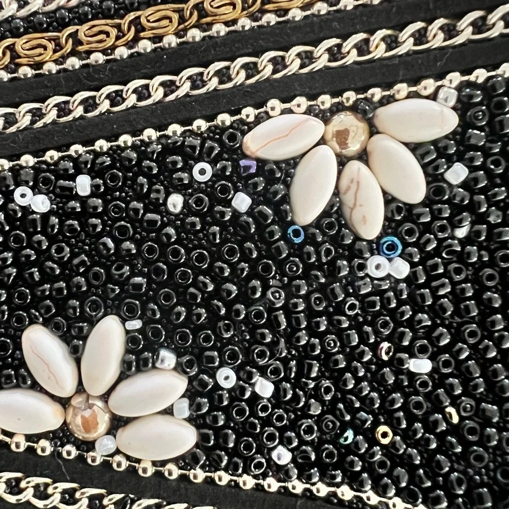 Boho tree of life belt beaded stretch 29” - 32” waist festival renfaire